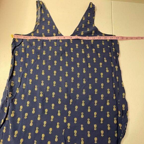 Gap sleeveless Pineapple blouse viscose navy blue medium - Picture 3 of 6